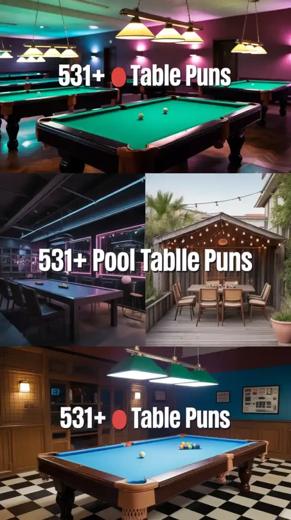 Pool Table Puns