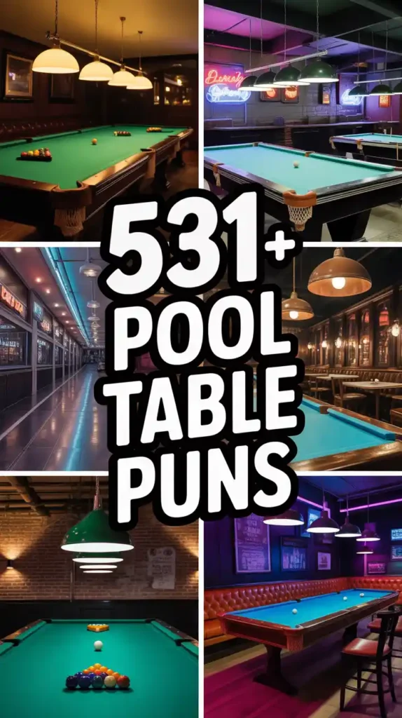 Pool Table Puns