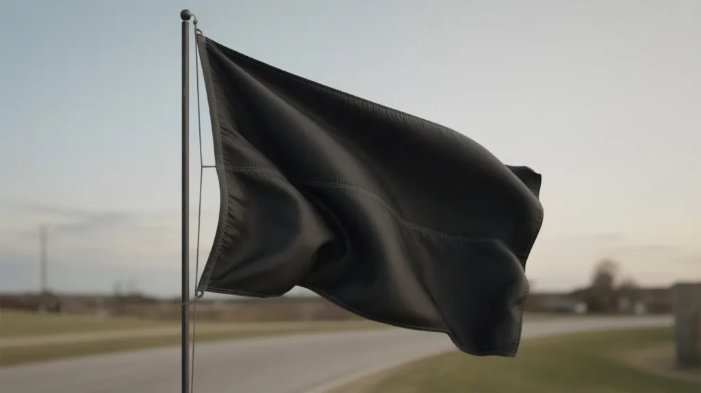 meaning of black american flag