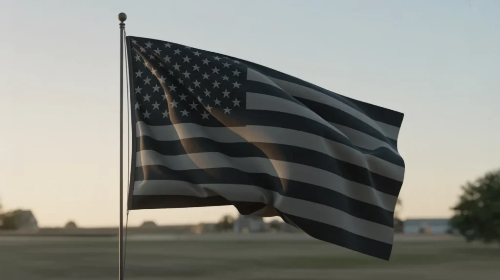 what does a black american flag mean